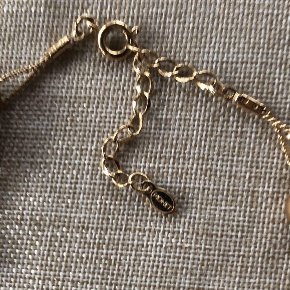 Vintage Monet double strand gold bead necklace - Picture 5 of 7